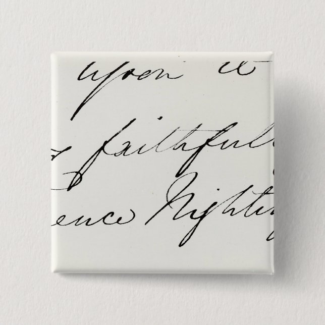 Signature of Florence Nightingale 15 Cm Square Badge (Front)