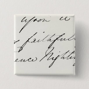 Signature of Florence Nightingale 15 Cm Square Badge