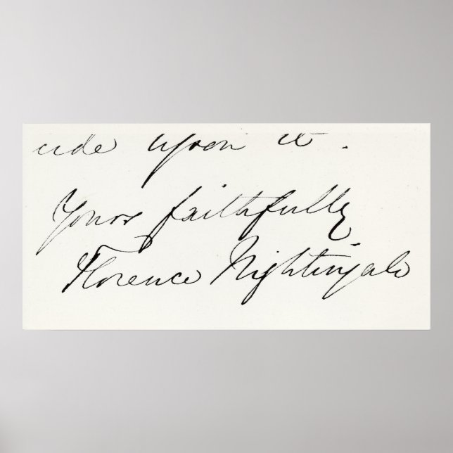Signature of Florence Nightingale Poster (Front)