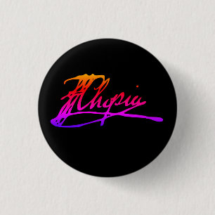 Signature of Frédéric Chopin 3 Cm Round Badge