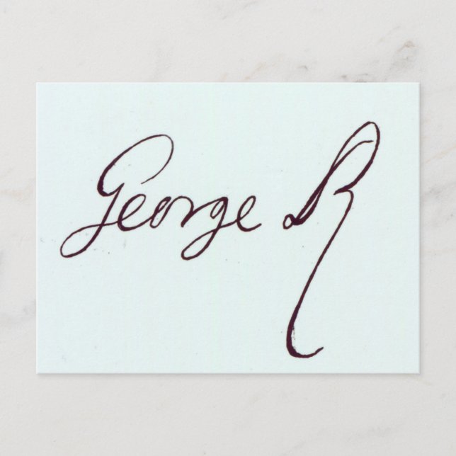 Signature of George II Postcard (Front)