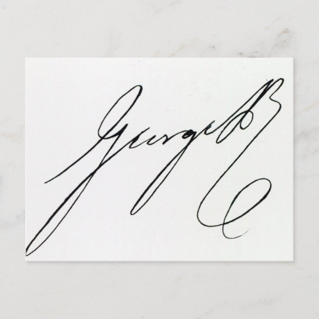 Signature of George IV Postcard (Front)