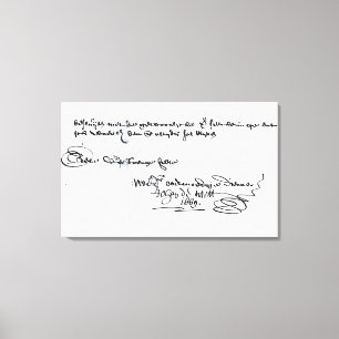 Signature of Johan de Witt Canvas Print