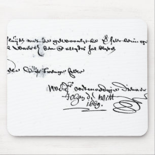 Signature of Johan de Witt Mouse Mat