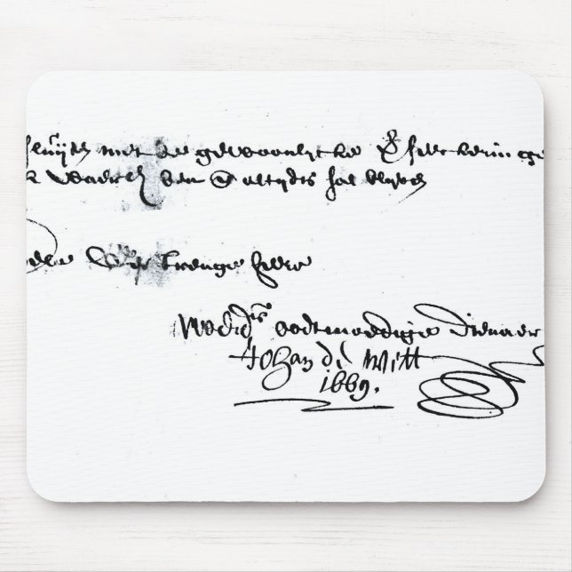 Signature of Johan de Witt Mouse Mat (Front)