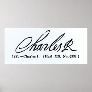 Signature of King Charles I Poster