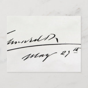 Signature of King Edward VII, May 29th 1906 Postcard