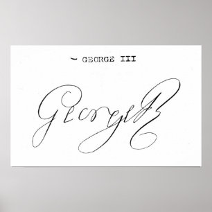 Signature of King George III Poster