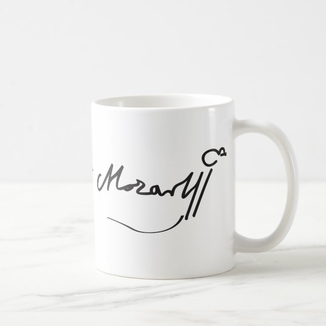 Signature of Musician Wolfgang Amadeus Mozart Coffee Mug (Right)