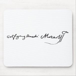 Signature of Musician Wolfgang Amadeus Mozart Mouse Mat