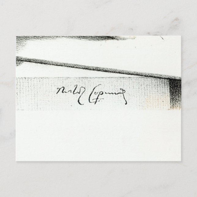 Signature of Nicolaus Copernicus Postcard (Front)