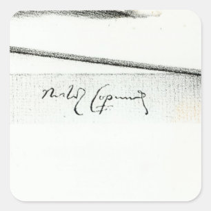 Signature of Nicolaus Copernicus Square Sticker