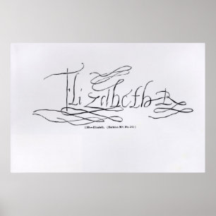 Signature of Queen Elizabeth I Poster