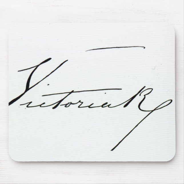 Signature of Queen Victoria (pen and ink on paper Mouse Mat (Front)