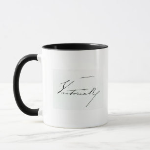 Signature of Queen Victoria (pen and ink on paper Mug