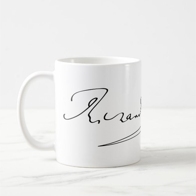 Signature of Richard Wagner Coffee Mug (Left)