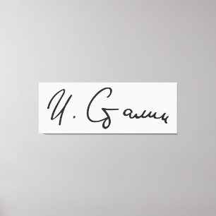 Signature of Soviet Union Premier Joseph Stalin Canvas Print