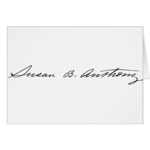 Signature of Suffragette Susan B. Anthony