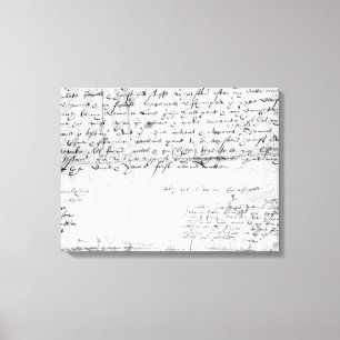 Signature of William Shakespeare , 1616 Canvas Print