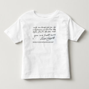 Signature Oliver Cromwell,from handwritten Toddler T-Shirt
