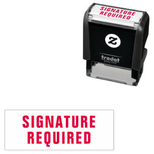Signature Required Office Supplies Business Self-inking Stamp