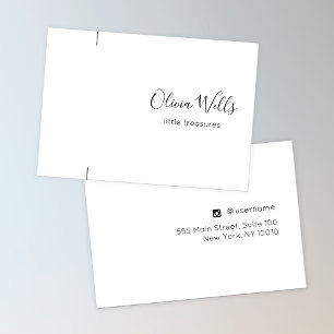 Signature Script Bracelet or Necklace Display Card