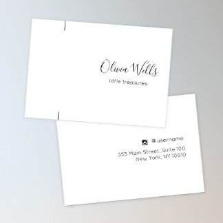 Signature Script Bracelet or Necklace Display Card