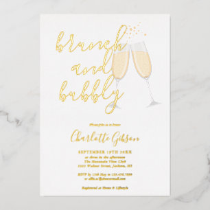 Signature Script Brunch Bubbly Bridal Shower Gold