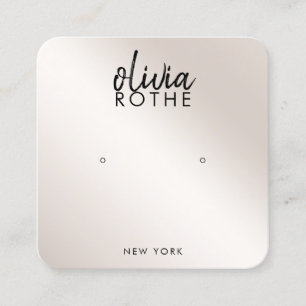 Signature Script Champagne Gold Gradient Earring  Square Business Card