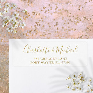 Signature Script Gold Wedding Return Address