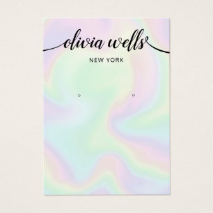 Signature Script Holographic  Earring Display Card