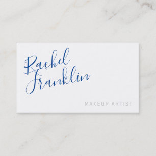 SIGNATURE script name modern chic royal blue Business Card