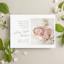 Signature Script Photo Modern Baby Birth