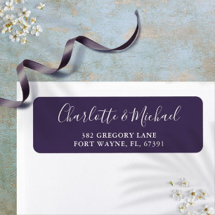 Signature Script Purple Wedding Return Address