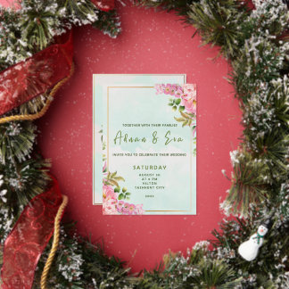 Signature Script, Rose & Blush Floral Wedding Foil