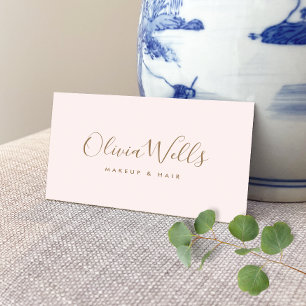  Signature Script Simple Light Pink Social Media Business Card
