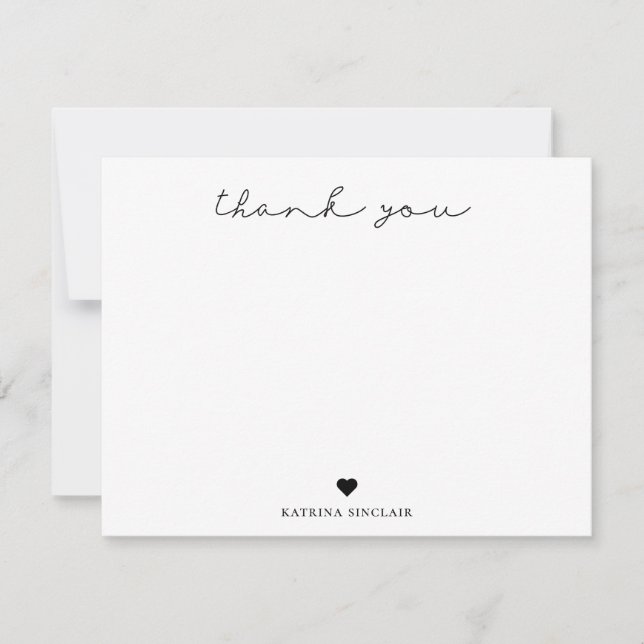 Signature Script Thank You Heart Card (Front)