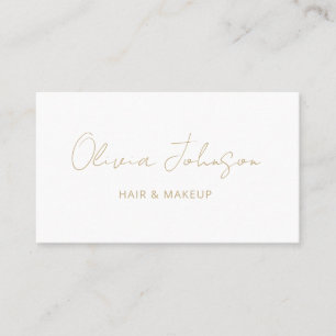 Signature Script Trendy White Gold Business Card