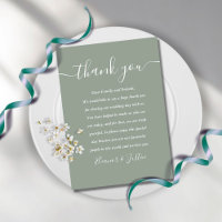 Signature Script Wedding Sage Thank You