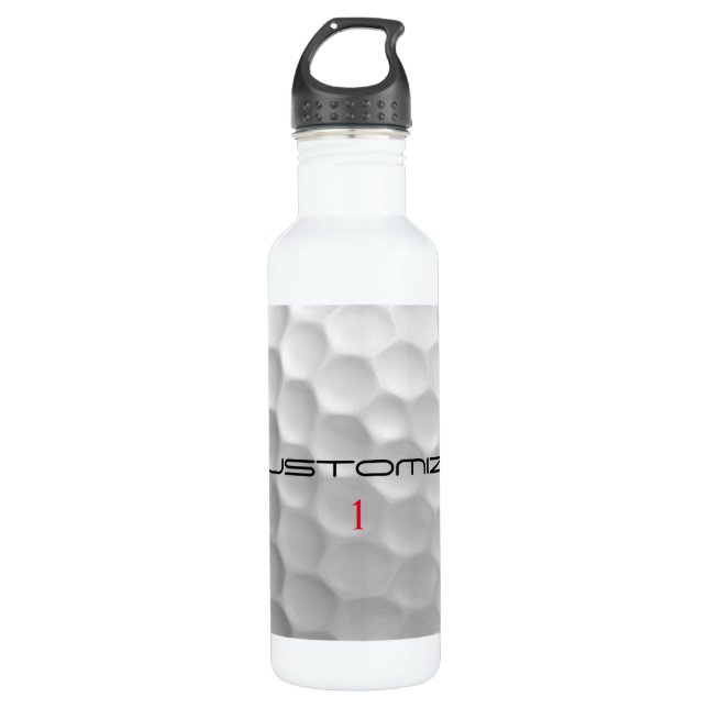 Signature Series 1 Personalised Golf Ball Gifts 710 Ml Water Bottle (Front)