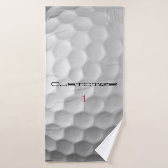 Signature Series 1 Personalised Golf Ball Gifts Bath Towel (Bath Towel)