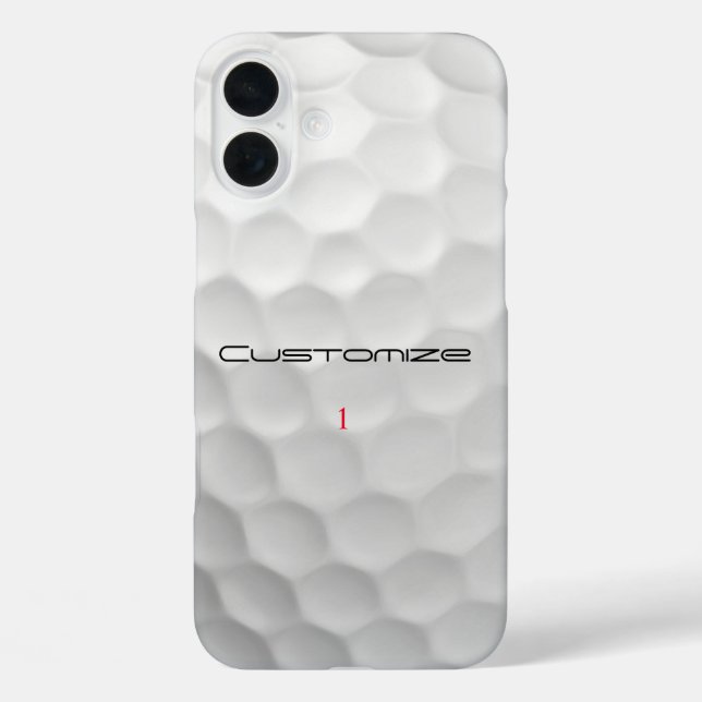 Signature Series 1 Personalised Golf Ball Gifts Case-Mate iPhone Case (Back)