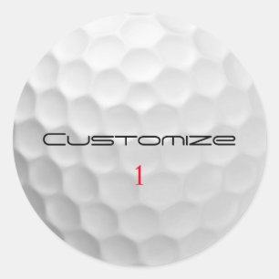 Signature Series 1 Personalised Golf Ball Gifts Classic Round Sticker