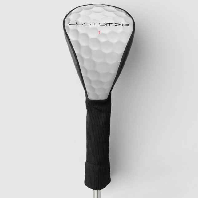 Signature Series 1 Personalised Golf Ball Gifts Head Cover (Front)