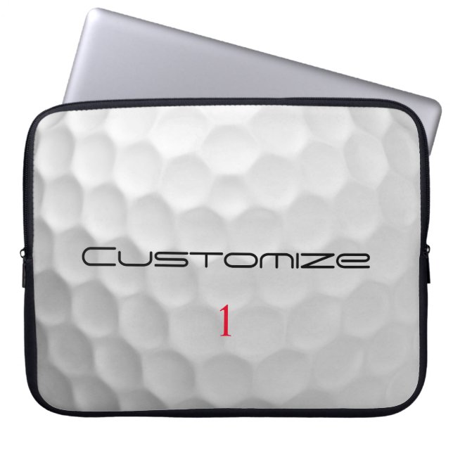 Signature Series 1 Personalised Golf Ball Gifts Laptop Sleeve (Front)
