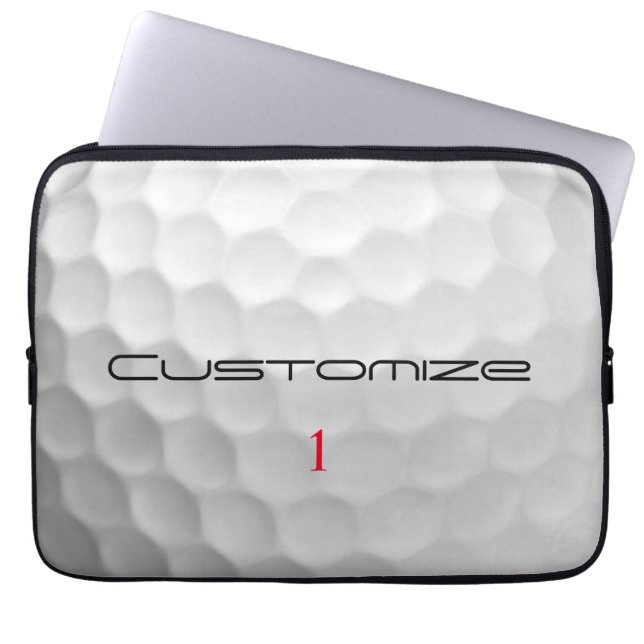 Signature Series 1 Personalised Golf Ball Gifts Laptop Sleeve (Front)