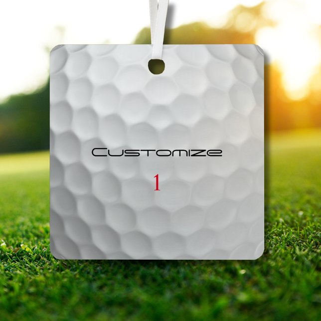 Signature Series 1 Personalised Golf Ball Gifts Metal Tree Decoration (Creator Uploaded)