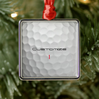 Signature Series 1 Personalised Golf Ball Gifts Metal Tree Decoration