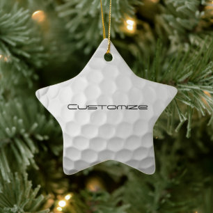 Signature Series Personalised Golf Ball Gifts Ceramic Tree Decoration