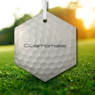 Signature Series Personalised Golf Ball Gifts Glass Tree Decoration